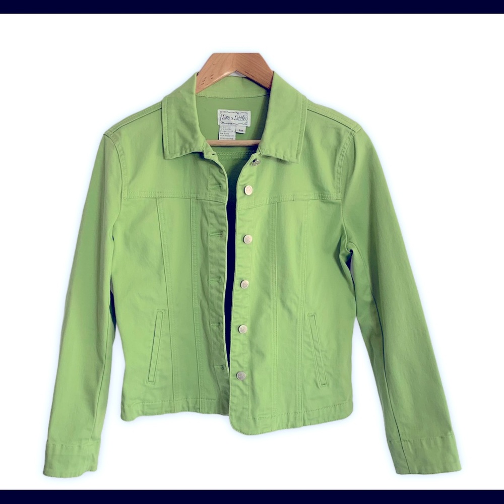 Live A Little Lime Green Jacket Sz SP